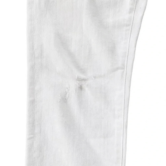 NEW AG ExBoyfriend Slouchy Slim High Rise Distressed White Denim Jeans Size 24 - Picture 10 of 16